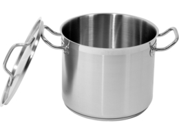 GARNEK WYSOKI Z POKRYWKĄ ZE STALI NIERDZEWNEJ 24X20CM 9L YATO YG-00003