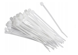 OPASKA PLASTIKOWA ZACISKOWA KABLOWA 100x2,5 mm 100 SZT. BIAŁA VOREL 73882