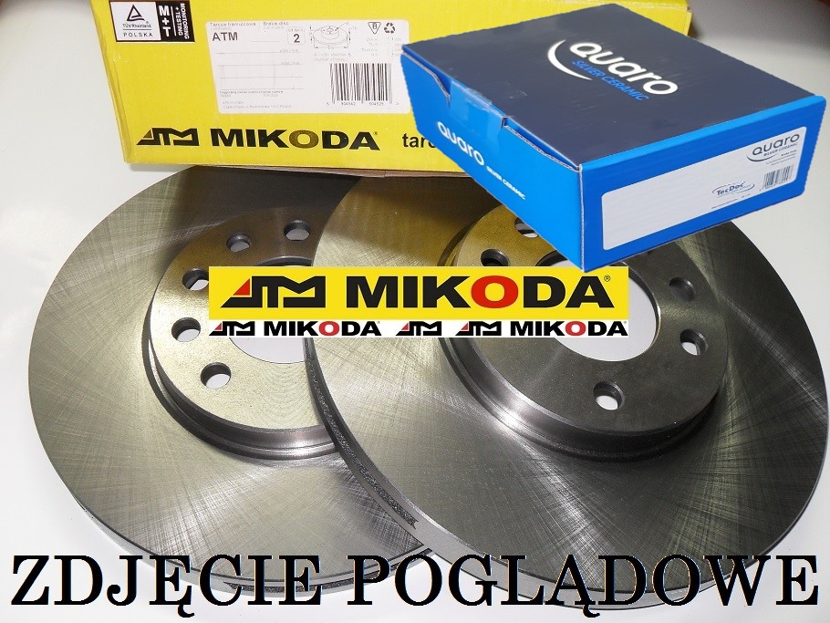 Tarcze hamulcowe wentylowane  MIKODA 4209 + KLOCKI CERAMICZNE QUARO QP2278C - AUDI A4 (8W2, 8WH, 8W5, B9) A5 (F53, F57, F5A) A7 Sportback (4KA) Q5 (FYB) Q7 (4MB) A8 (4N2, 4N8) - OŚ TYLNA