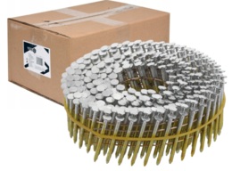 GWOŹDZIE BĘBNOWE DO GWOŹDZIARKI BĘBNOWEJ PIERŚCIENIOWE OCYNKOWANE KOLETOWANE 32mm śr. 2,1mm 7200szt. VOREL 72015