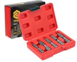 WYKRĘTAKI DO USZKODZONYCH ŚRUB WĘWNĘTRZNYCH HEX TORX SPLINE kpl. 10szt. VOREL 24007