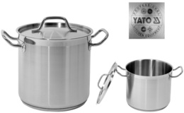 GARNEK WYSOKI Z POKRYWKĄ ZE STALI NIERDZEWNEJ 24X20CM 9L YATO YG-00003