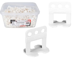 SYSTEM KLIPSÓW BRAMEK 500szt. DO POZIOMOWANIA PŁYTEK GLAZURY 1mm YATO YT-36933