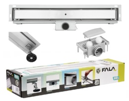 ODPŁYW LINIOWY ŚCIENNY BOCZNY BRICK 60 CM WET&DRY SUPER SLIM FALA 75353