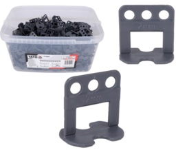 SYSTEM KLIPSÓW BRAMEK 500szt. DO POZIOMOWANIA PŁYTEK GLAZURY 2mm YATO YT-36943