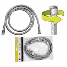 WĄŻ PRYSZNICOWY ROZCIĄGLIWY 1.5-2.0M WZMOCNIONY PODWÓJNY SPLOT CHROMOWANY ANTYTWIST FALA 75651