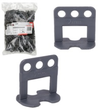 SYSTEM KLIPSÓW BRAMEK 200szt. DO POZIOMOWANIA PŁYTEK GLAZURY 2mm YATO YT-36942