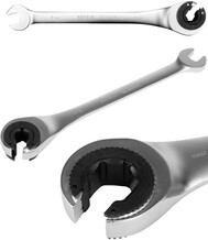 KLUCZ PÓŁOTWARTY PŁASKO-OCZKOWY Z GRZECHOTKĄ 8MM YATO YT-01330 