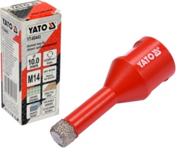 WIERTŁO DIAMENTOWE DO GRESU CERAMIKI GRANITU NA SUCHO NA SZLIFIERKĘ KĄTOWĄ 10mm YATO YT-60443