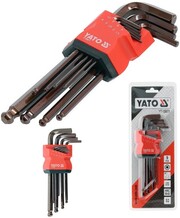 ZESTAW KLUCZY IMBUSOWYCH TRZPIENIOWYCH Z KULĄ 1,5-10MM, 9SZT. YATO YT-05671