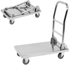 WÓZEK PLATFORMOWY PLATFORMA TRANSPORTOWA ZE STALI NIERDZEWNEJ 150kg YATO YG-09080