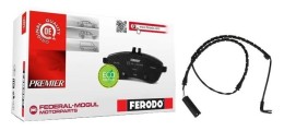 Klocki hamulcowe FERODO FDB1748 + CZUJNIK MAXGEAR 34356764299/MG - BMW 5 (E60, E61) - OŚ TYLNA mniejsze