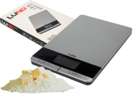 ELEKTRONICZNA WAGA KUCHENNA STAL NIERDZEWNA 15x22,5x1,5cm 5kg 1g LUND 68362