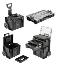 ZESTAW NA KOŁACH 3SZT SKRZYNEK NARZĘDZIOWYCH SYSTEMOWYCH MODUŁOWYCH 35BT2P10P S12 YATO YT-09173