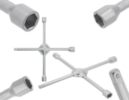 KLUCZ KRZYŻAKOWY kRZYŻAK DO KÓŁ 17mm 19mm 21 mm 1/2'' YATO YT-08004