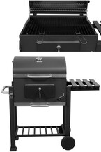 DUŻY GRILL WĘGLOWY DELUXE STALOWY RUSZT 57X37CM ROŻEN LUND 99910 