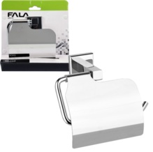 UCHWYT ŁAZIENKOWY Z KLAPKĄ ŚCIENNY NA PAPIER TOALETOWY QUAD CHROM FALA 69315