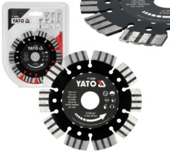 TARCZA DIAMENTOWA SEGMENTOWA DO CIĘCIA ŻELBETONU KAMIENIA GRANITU CEGŁY 125mm 22,2mm YATO YT-59900