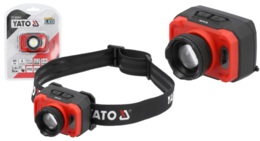 LATARKA LAMPKA CZOŁOWA AKUMULATOROWA Z REGULACJĄ I CZUJNIKIEM RUCHU 600lm IP65 3,7V 1200mAh YATO YT-085941